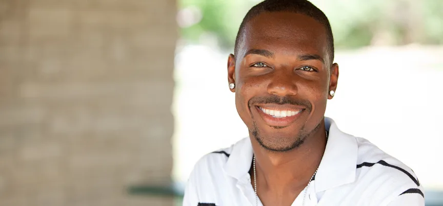 black man smiling