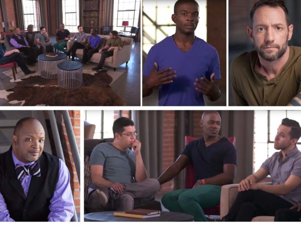 Collage of men featured in the Speak Out campaign from Greater Than AIDS