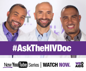 Three HIV specialists smiling with a text overlay reading #AskTheHIVDoc