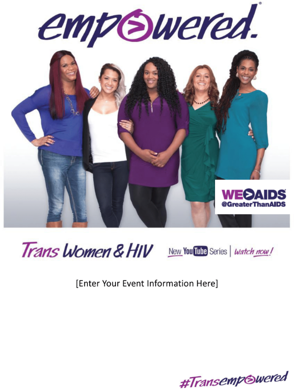 Empowered: Trans Women & HIV Customizable Flyer