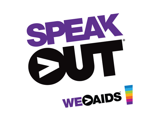 Speak Out purple and black campaign logo