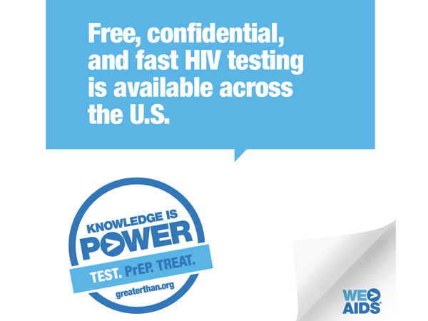 Knowledge is Power campaign graphic promoting HIV testing