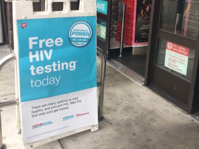 Free HIV Testing sign