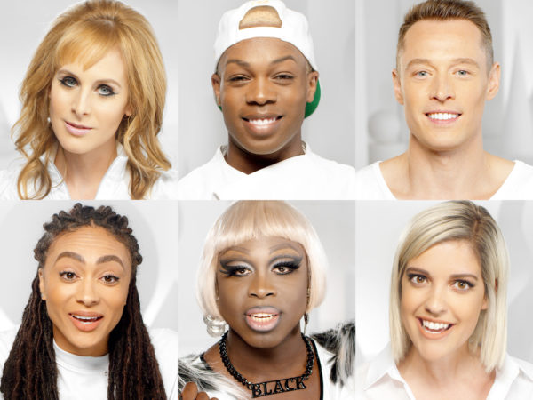 Collage of photos of YouTube stars for the #HIVBeats campaign