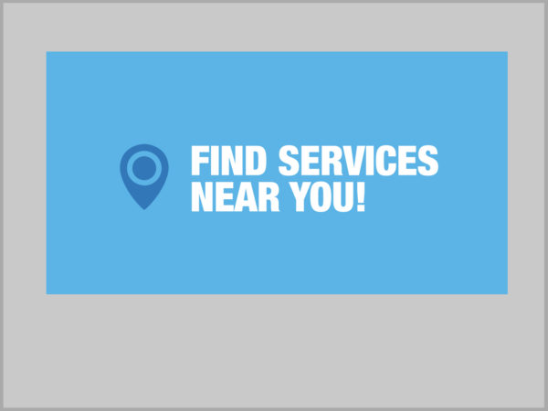 Find Services Near You graphic with locator icon