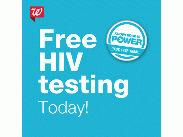 Free HIV testing at Walgreens
