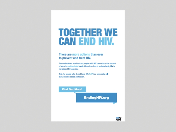 Together We Can End HIV poster