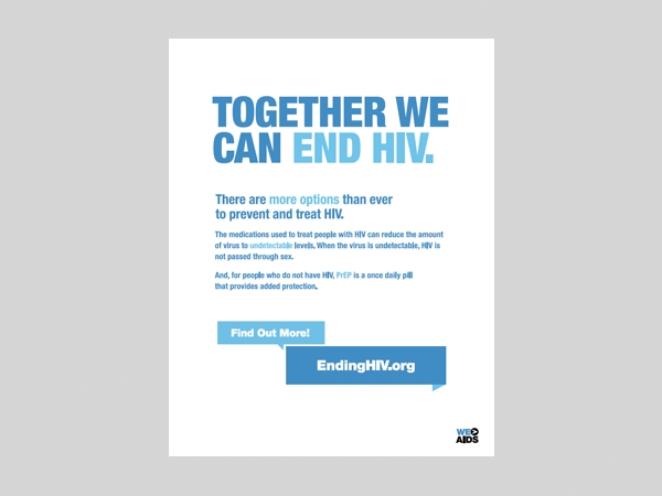 Together We Can End HIV poster