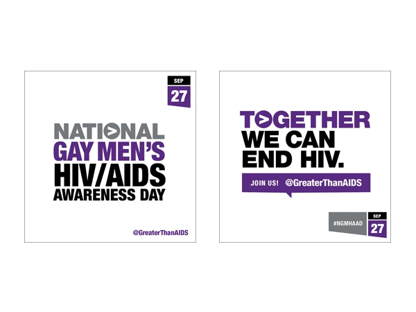 Sept 27 National Gay Men’s HIV/AIDS Awareness Day @GreaterThanAIDS